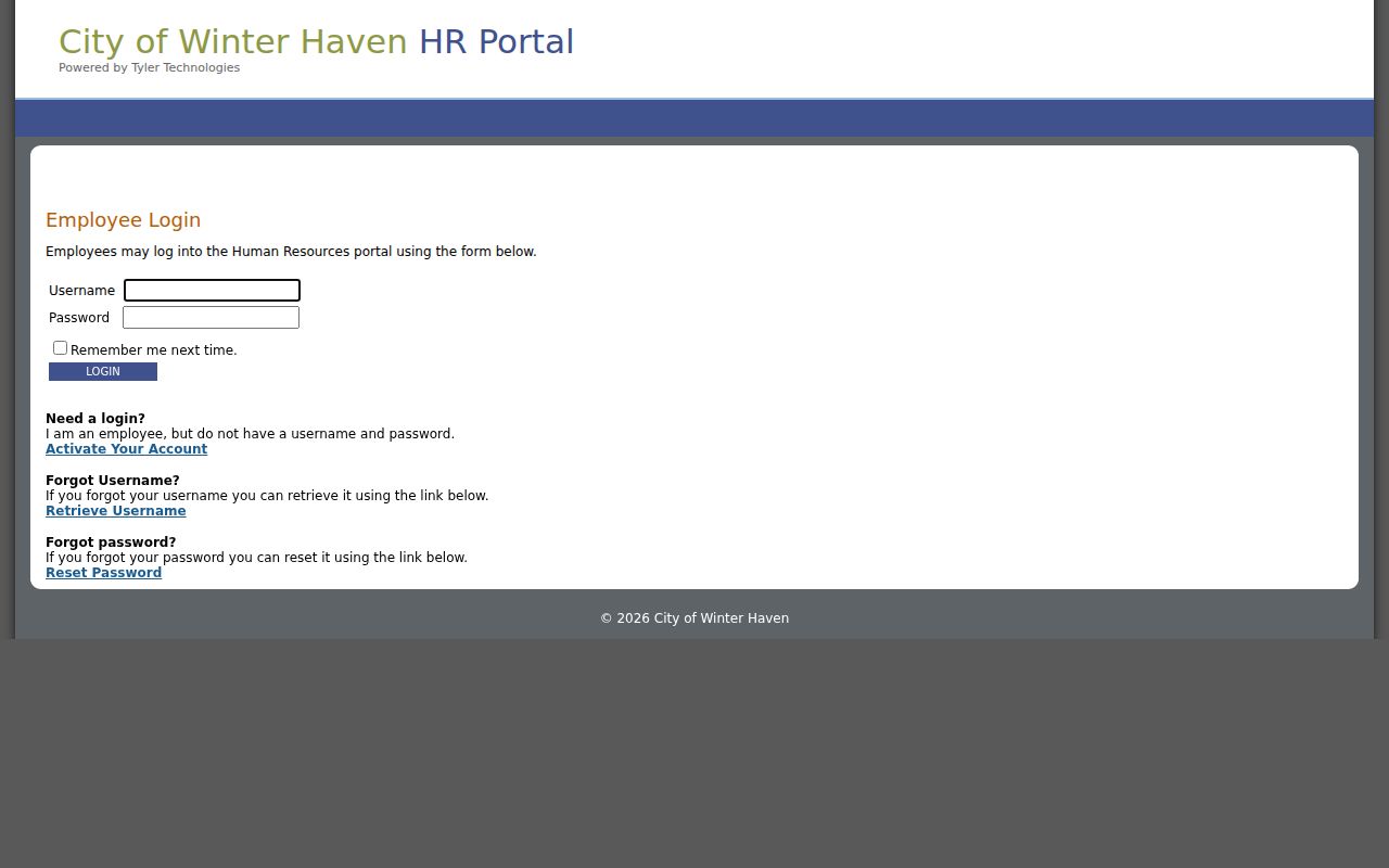 Winter Haven legacy permit and inspection search for address records through 2025